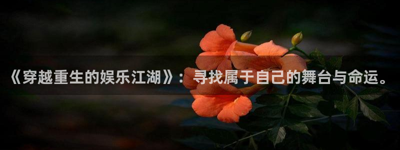 杏悦3：《穿越重生的娱乐江湖》：寻找属于自己的舞台与命运。